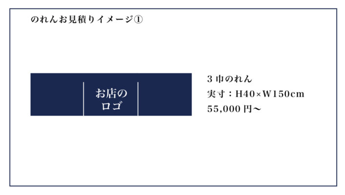デニムのれんお見積り