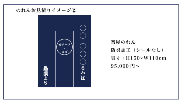 デニムのれんお見積り